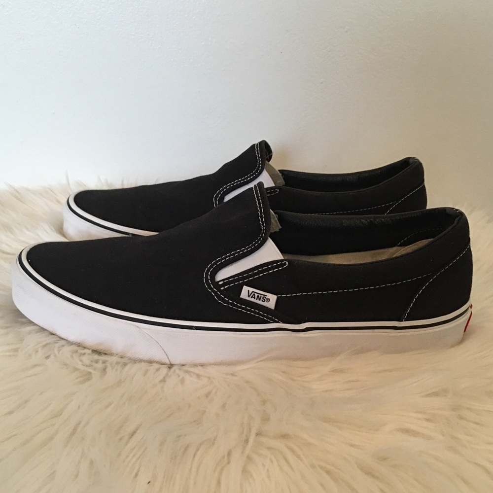 Vans Slip-On Core Classics Size 12 Black Canvas